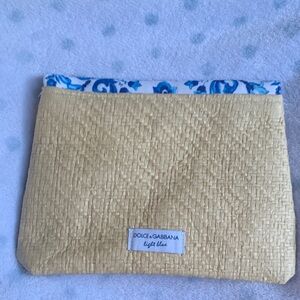 Dolce & Gabbana Gold Woven Pouch